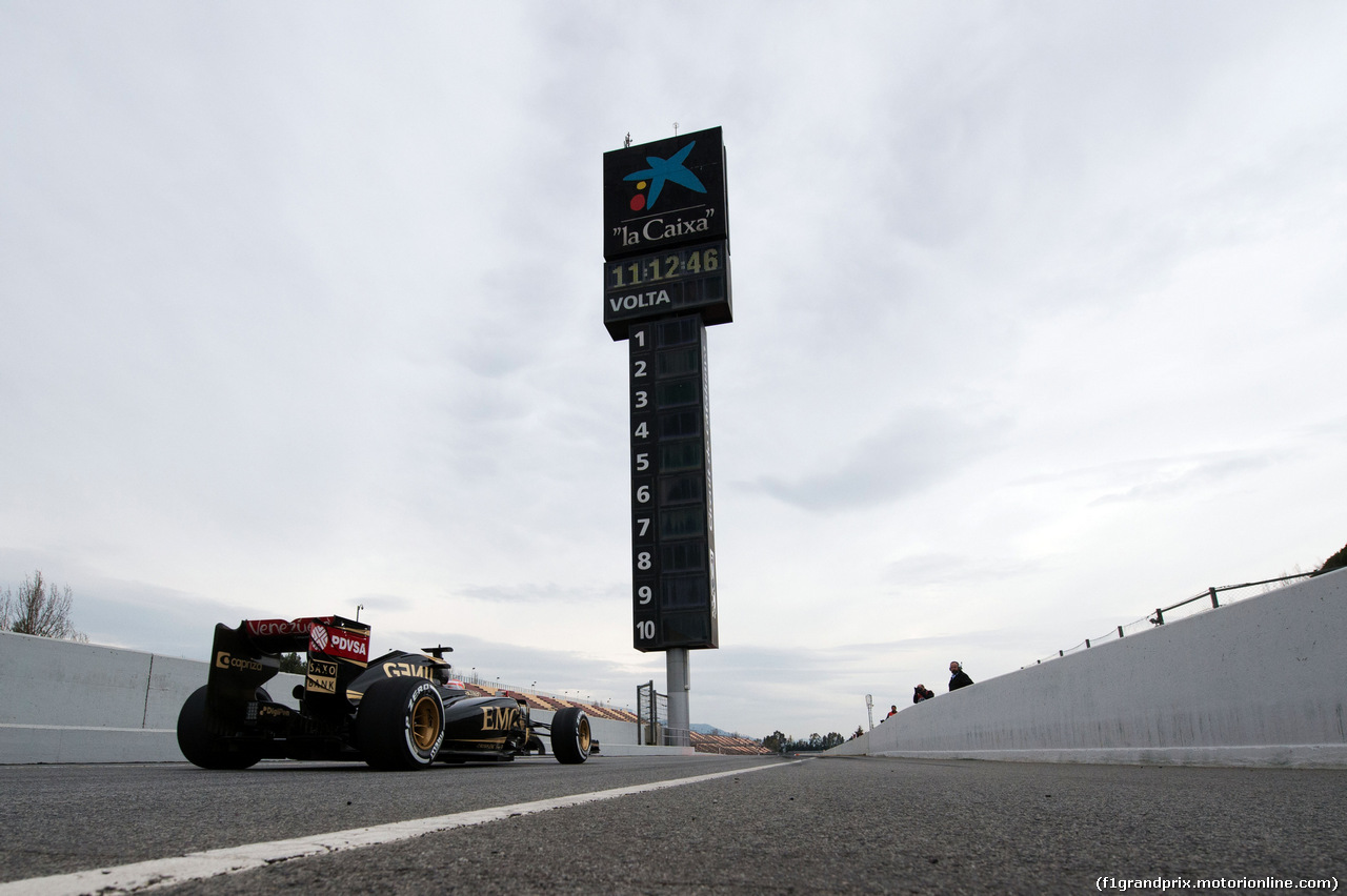 TEST F1 BARCELLONA 21 FEBBRAIO, Pastor Maldonado (VEN) Lotus F1 E23.
21.02.2015.