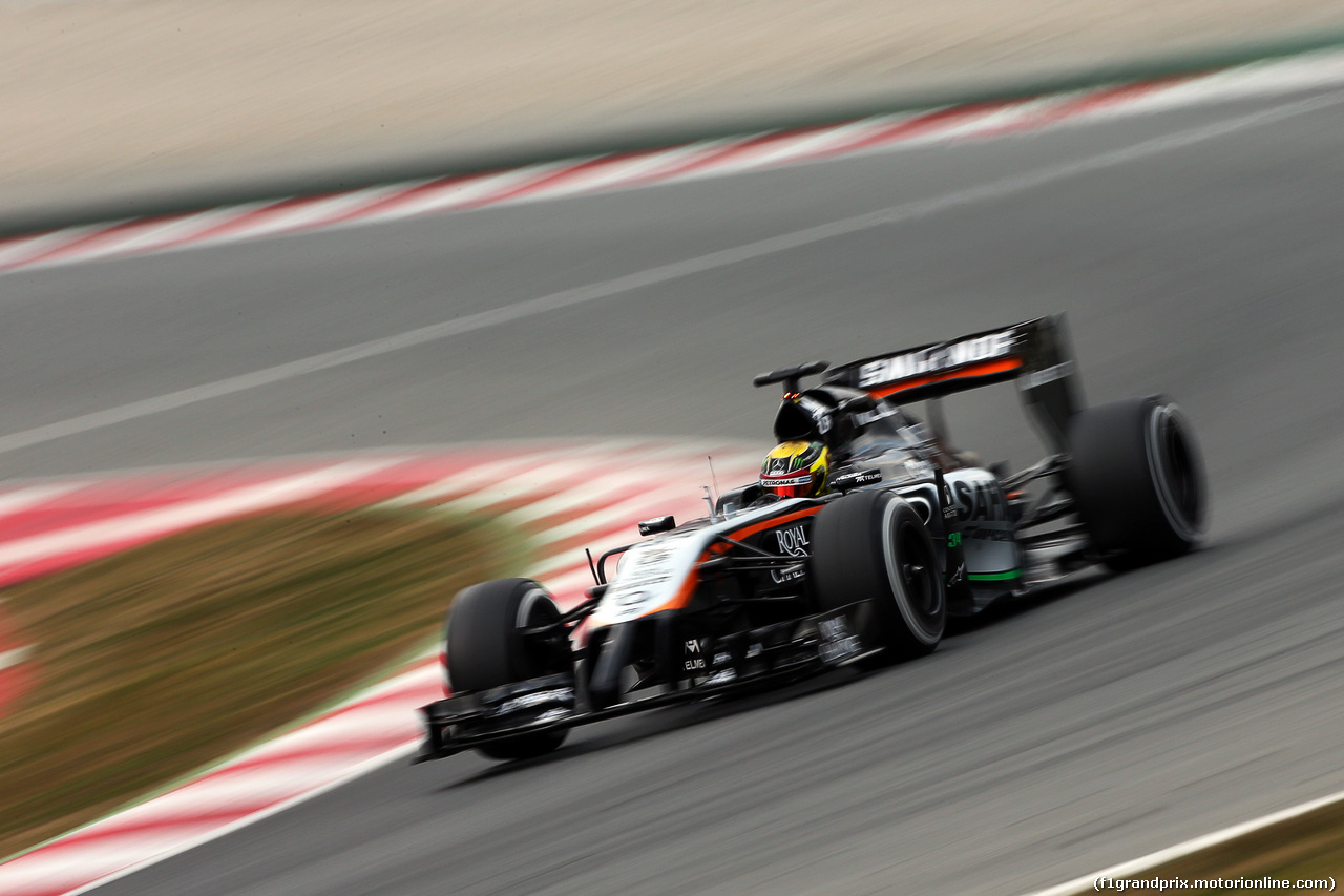 TEST F1 BARCELLONA 21 FEBBRAIO, Sergio Perez (MEX) Sahara Force India F1 VJM07.
21.02.2015.
