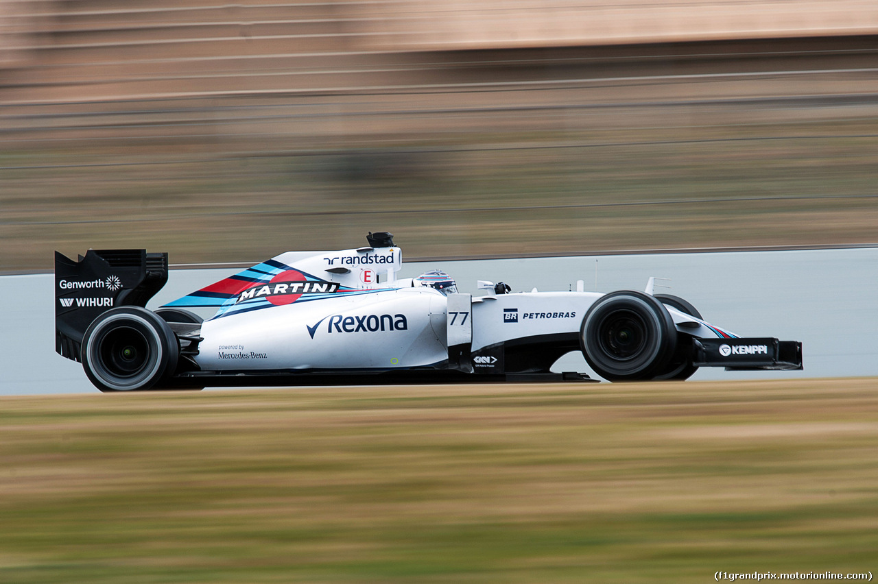 TEST F1 BARCELLONA 21 FEBBRAIO, Valtteri Bottas (FIN) Williams FW37.
21.02.2015.