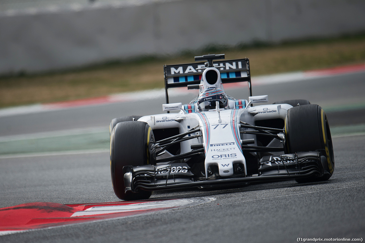 TEST F1 BARCELLONA 21 FEBBRAIO, Valtteri Bottas (FIN) Williams FW37.
21.02.2015.