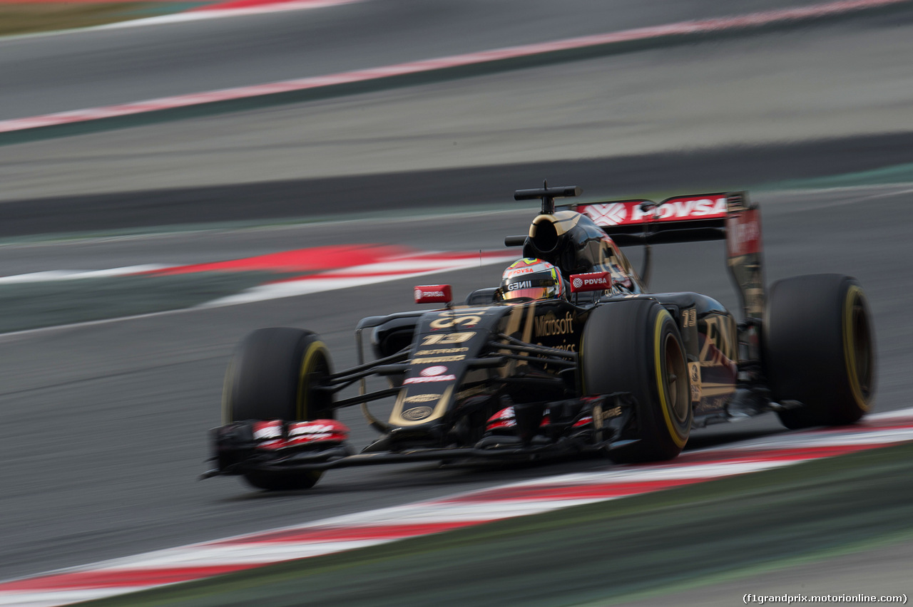 TEST F1 BARCELLONA 21 FEBBRAIO, Pastor Maldonado (VEN) Lotus F1 E23.
21.02.2015.