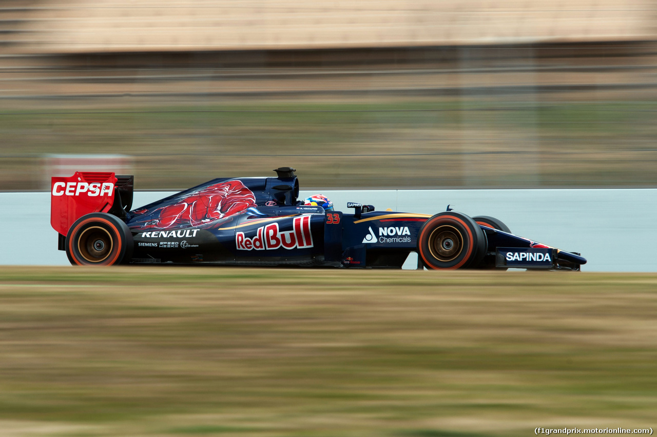 TEST F1 BARCELLONA 21 FEBBRAIO, Max Verstappen (NLD) Scuderia Toro Rosso STR10.
21.02.2015.