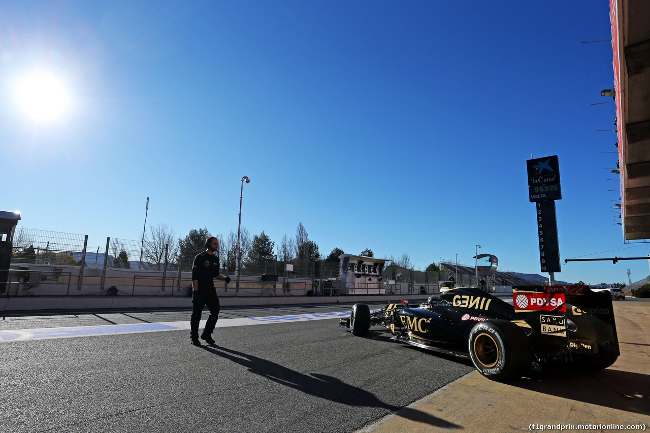 TEST F1 BARCELLONA 22 FEBBRAIO, Romain Grosjean (FRA) Lotus F1 E23.
22.02.2015.