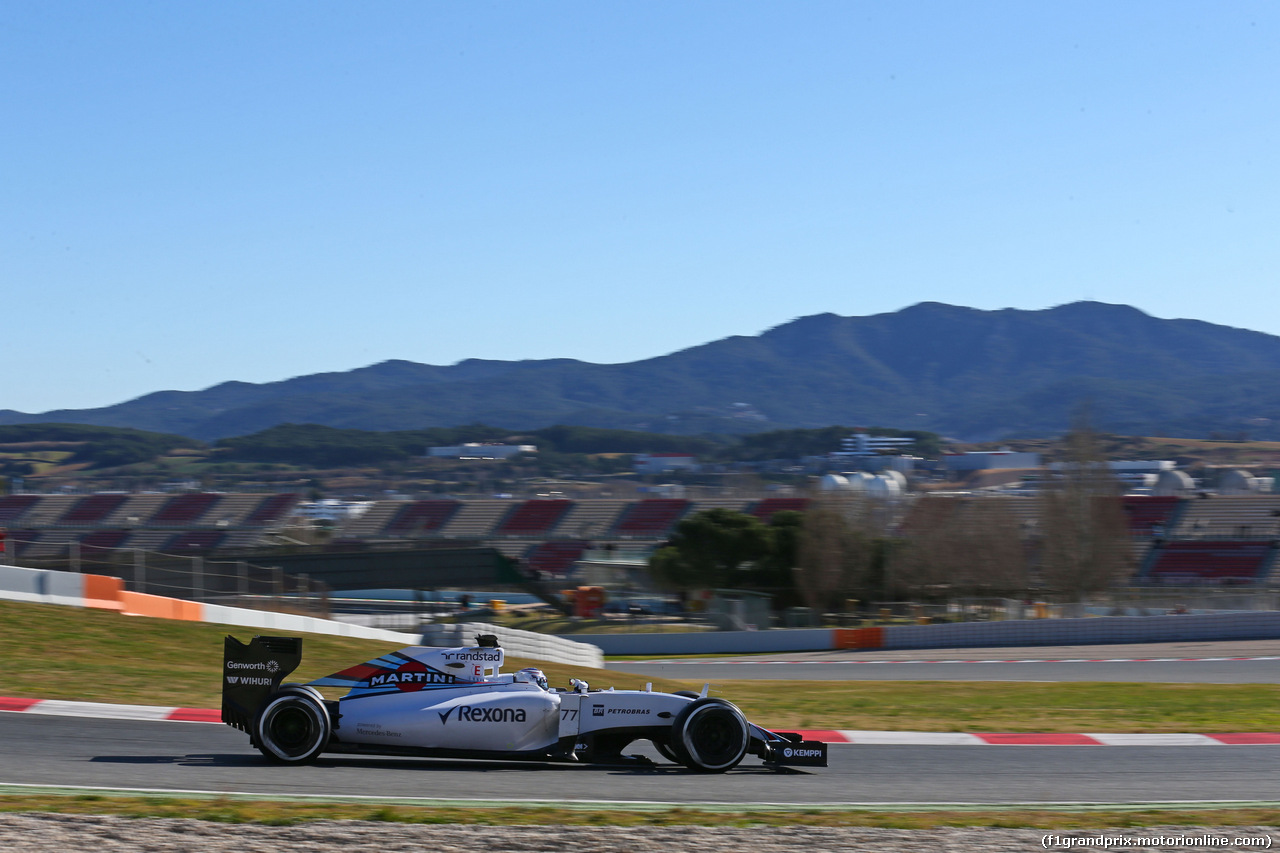 TEST F1 BARCELLONA 22 FEBBRAIO, Valtteri Bottas (FIN) Williams FW37.
22.02.2015.