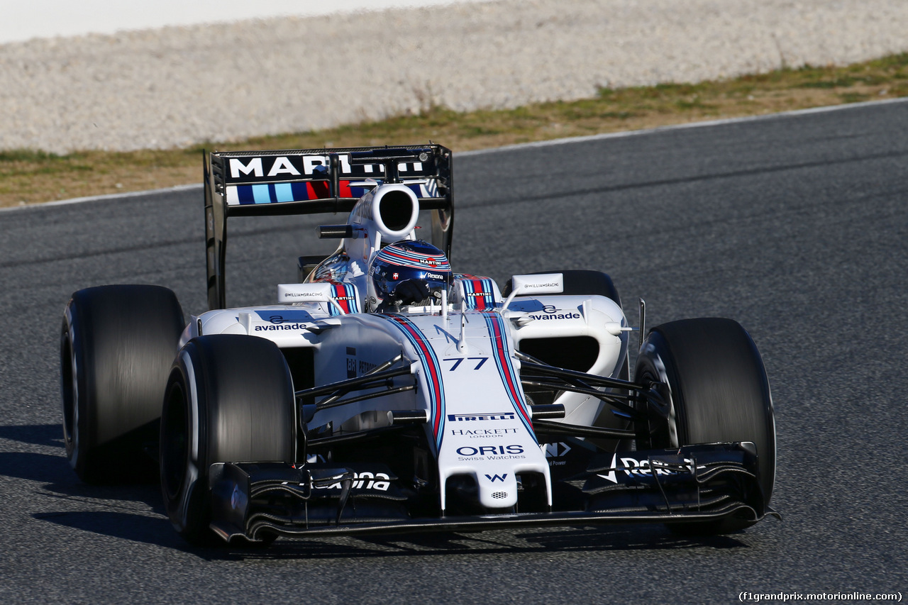 TEST F1 BARCELLONA 22 FEBBRAIO, Valtteri Bottas (FIN) Williams FW37.
22.02.2015.