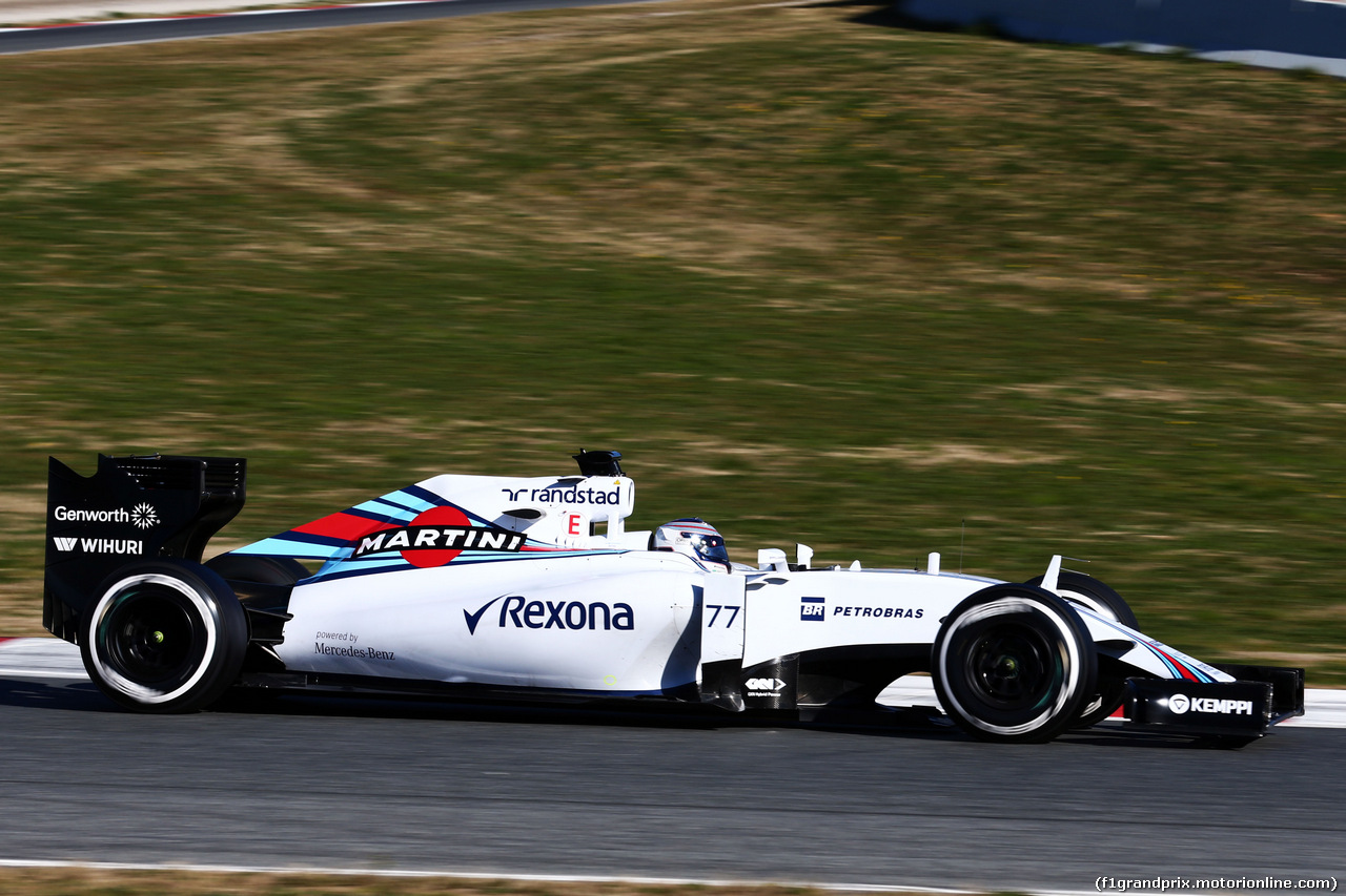 TEST F1 BARCELLONA 22 FEBBRAIO, Valtteri Bottas (FIN) Williams FW37.
22.02.2015.