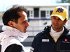 F1-TEST BARCELONA 22. FEBRUAR (v.l.n.r.): Felipe Massa (BRA) Williams mit Felipe Nasr (BRA) Sauber F1 Team. 22.02.2015.
