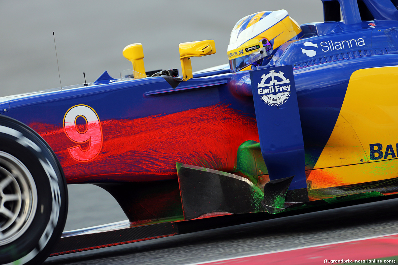 TEST F1 BARCELLONA 26 FEBBRAIO, Marcus Ericsson (SWE) Sauber C34 running flow-vis paint.
26.02.2015.