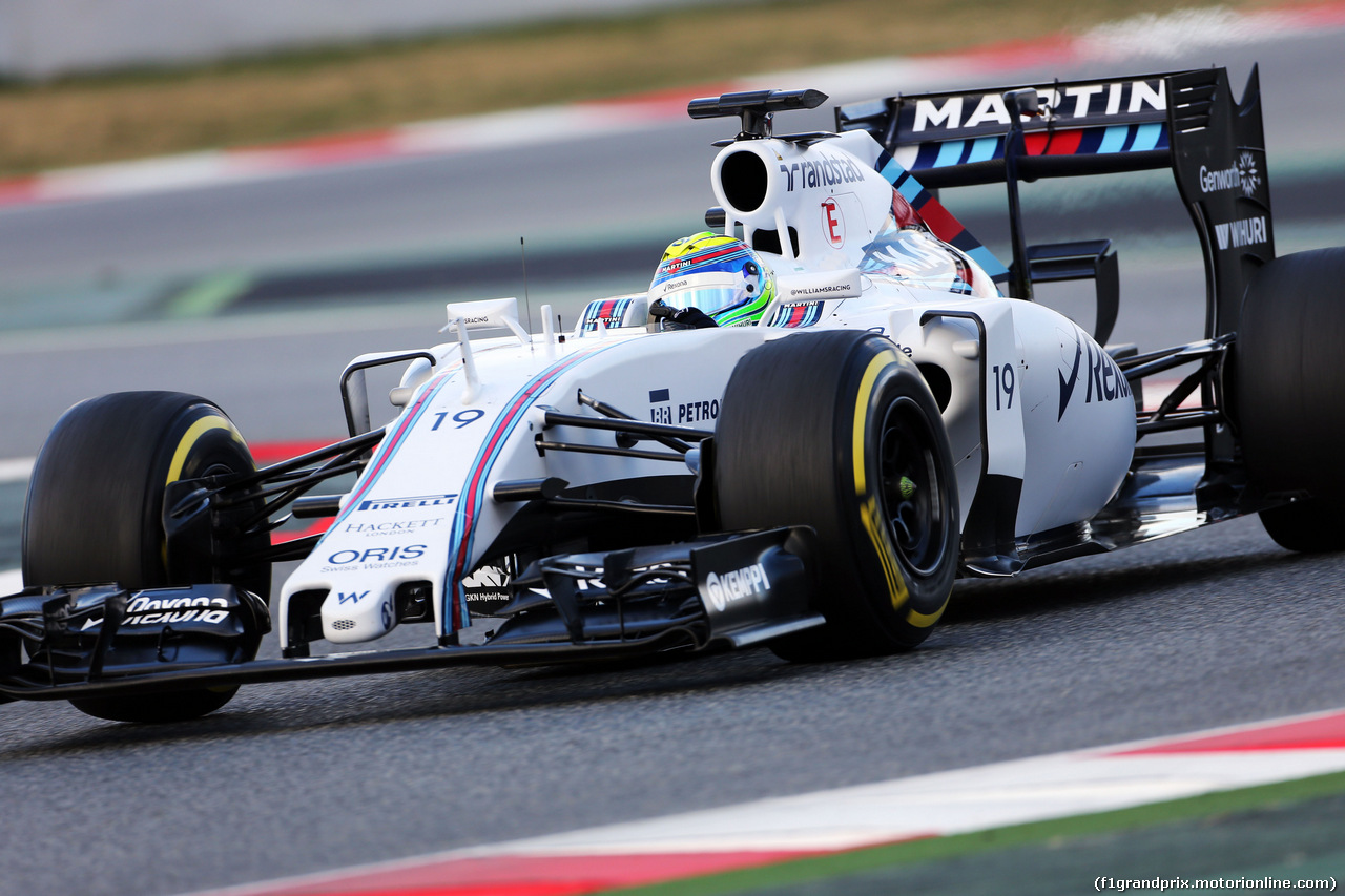 TEST F1 BARCELLONA 26 FEBBRAIO, Felipe Massa (BRA) Williams FW37.
26.02.2015.