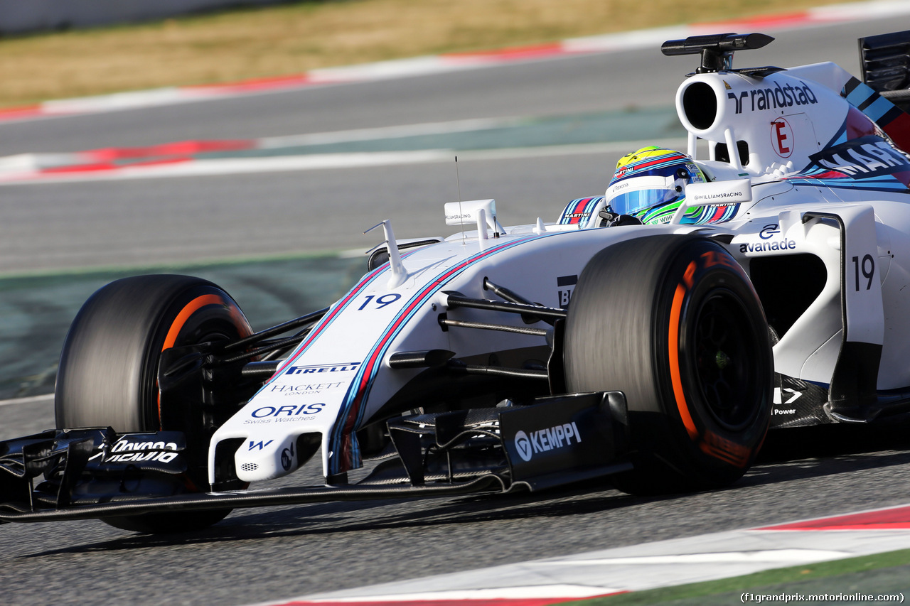 TEST F1 BARCELLONA 26 FEBBRAIO, Felipe Massa (BRA) Williams FW37.
26.02.2015.