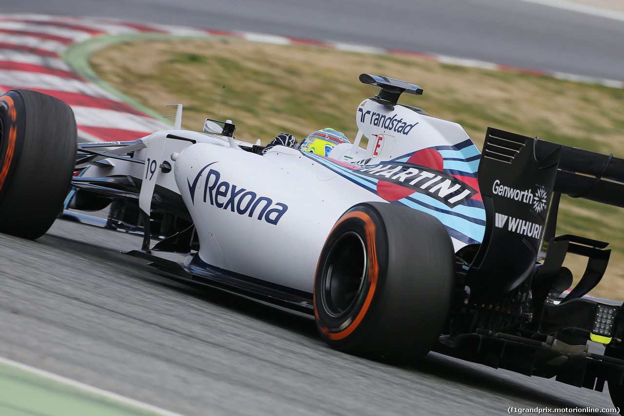 TEST F1 BARCELLONA 26 FEBBRAIO, Felipe Massa (BRA) Williams FW37.
26.02.2015.