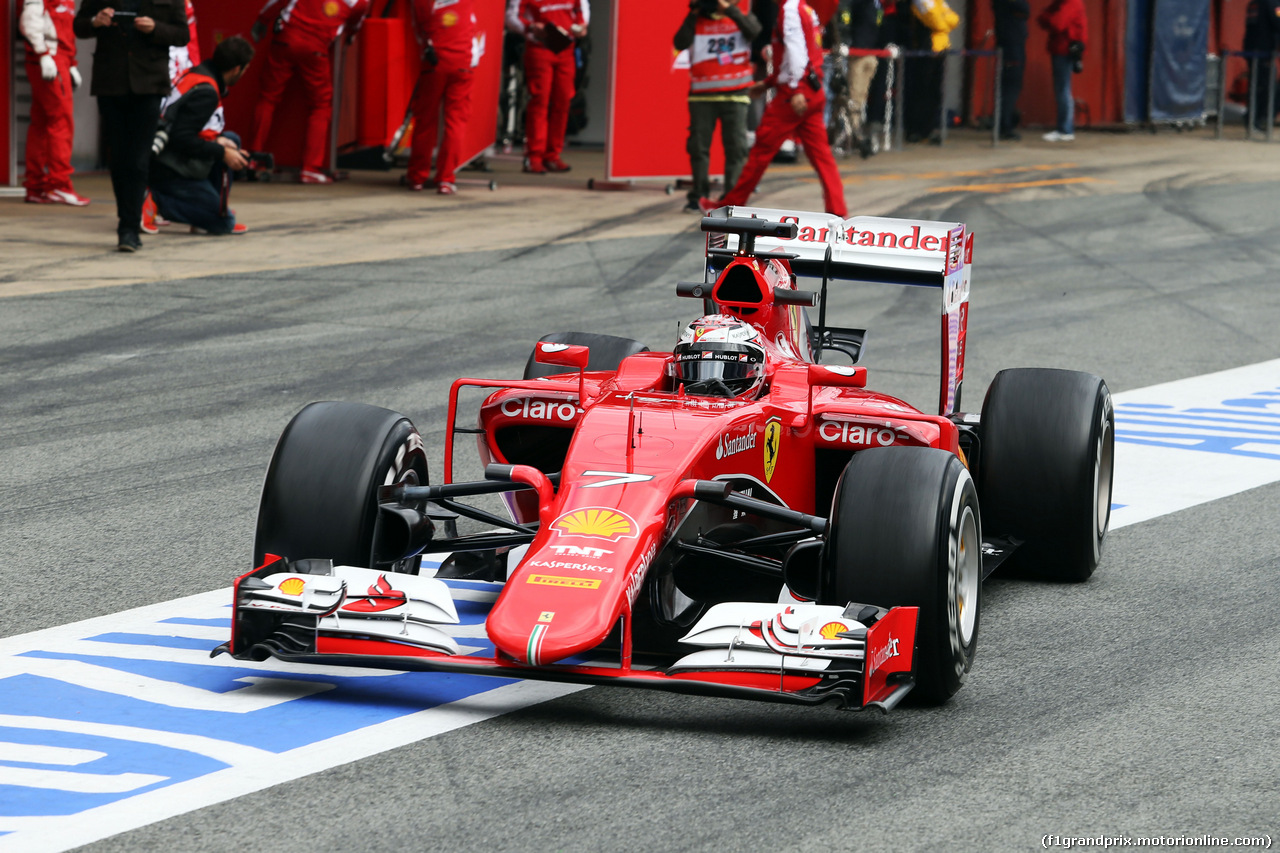 TEST F1 BARCELLONA 26 FEBBRAIO, Kimi Raikkonen (FIN) Ferrari SF15-T.
26.02.2015.