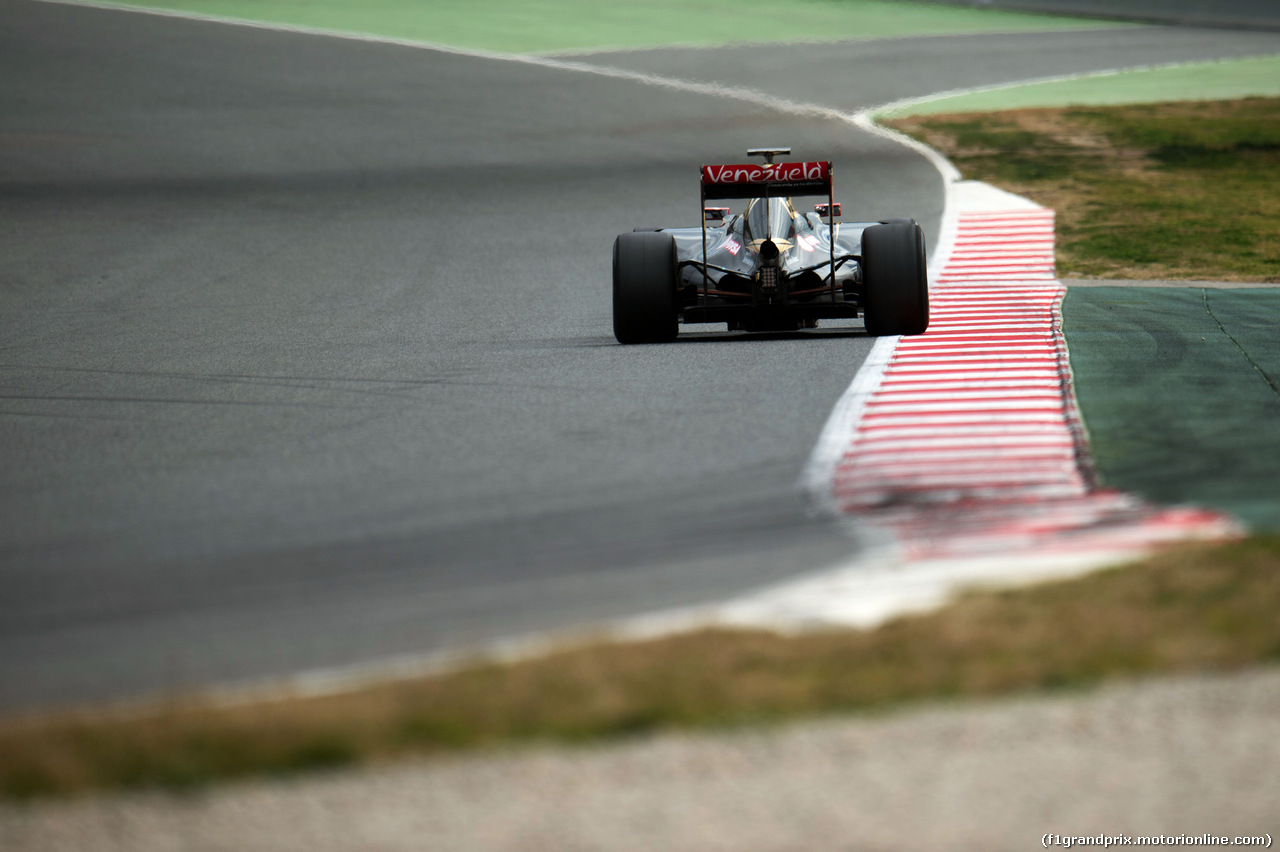 TEST F1 BARCELLONA 26 FEBBRAIO, Romain Grosjean (FRA) Lotus F1 E23.
26.02.2015.