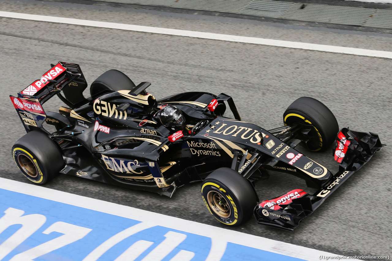 TEST F1 BARCELLONA 26 FEBBRAIO, Romain Grosjean (FRA) Lotus F1 E23.
26.02.2015.