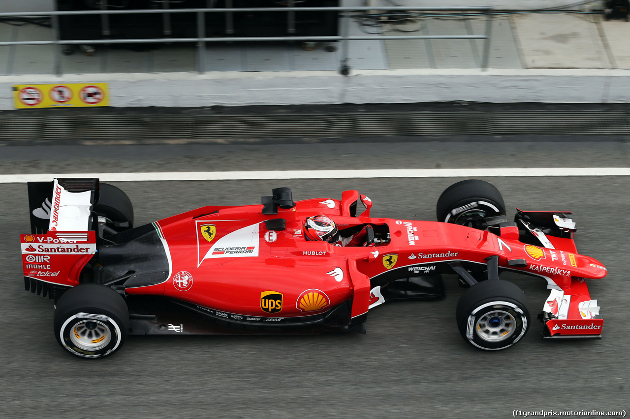 TEST F1 BARCELLONA 26 FEBBRAIO, Kimi Raikkonen (FIN) Ferrari SF15-T.
26.02.2015.