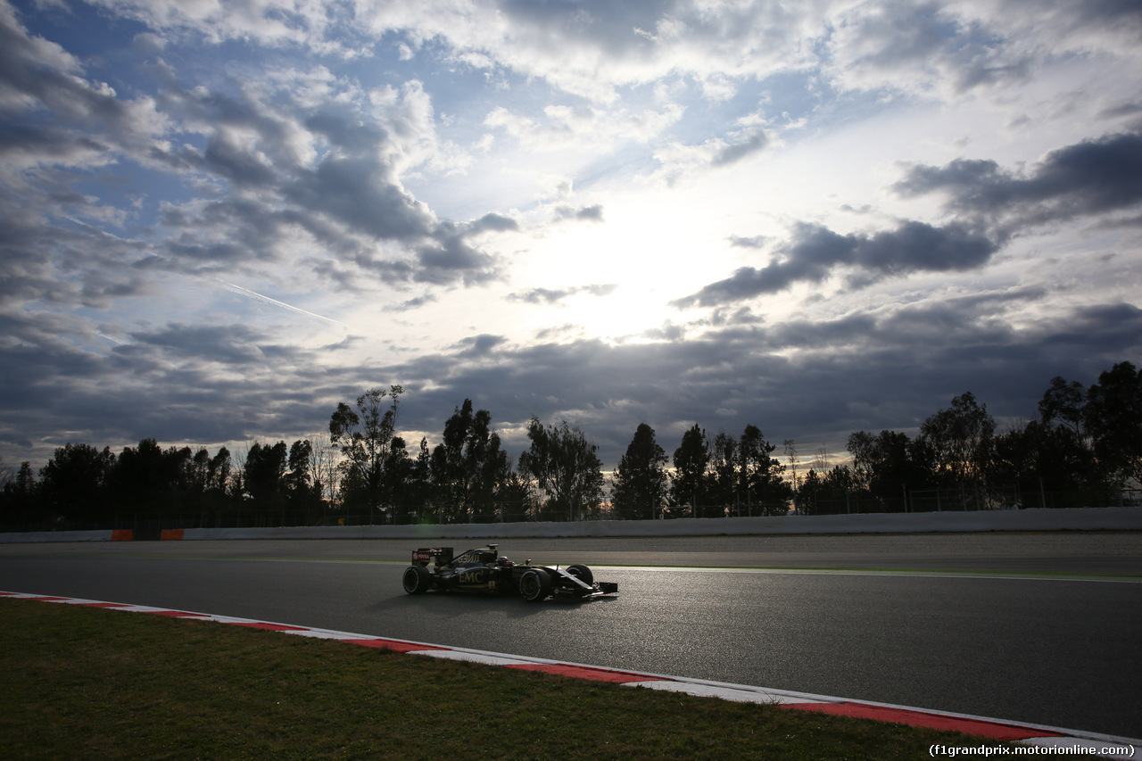 TEST F1 BARCELLONA 26 FEBBRAIO, Romain Grosjean (FRA) Lotus F1 E23.
26.02.2015.