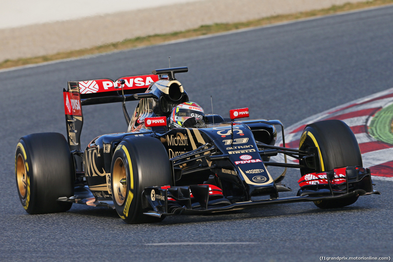 TEST F1 BARCELLONA 27 FEBBRAIO, Pastor Maldonado (VEN) Lotus F1 E23.
27.02.2015.