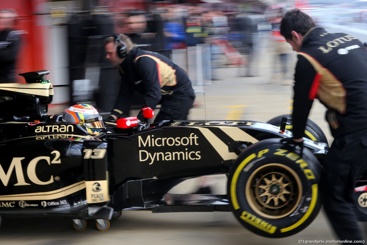 TEST F1 BARCELLONA 27 FEBBRAIO, Pastor Maldonado (VEN), Lotus F1 Team 
27.02.2015.