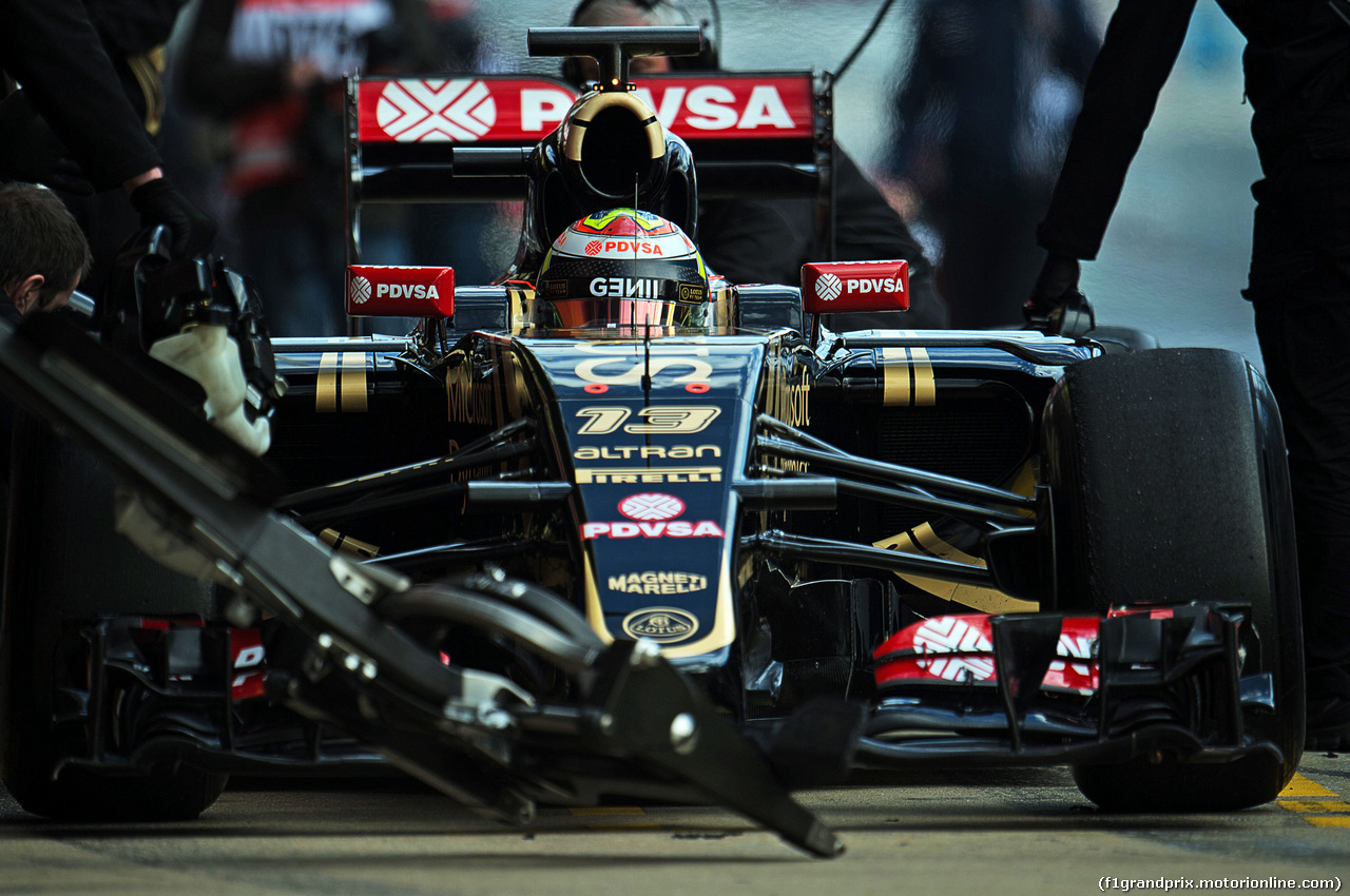 TEST F1 BARCELLONA 27 FEBBRAIO, Pastor Maldonado (VEN) Lotus F1 E23.
27.02.2015.