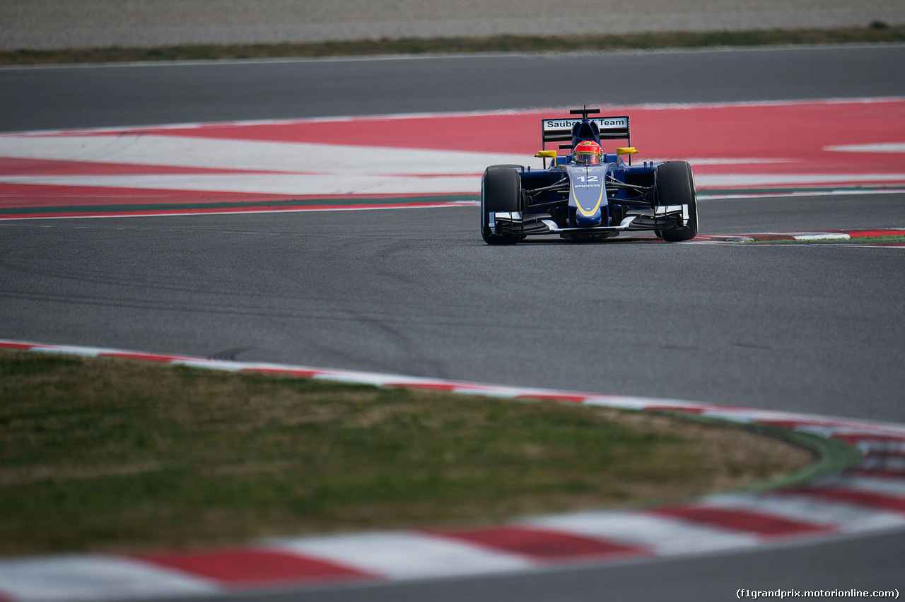 TEST F1 BARCELLONA 27 FEBBRAIO, Felipe Nasr (BRA) Sauber C34.
27.02.2015.