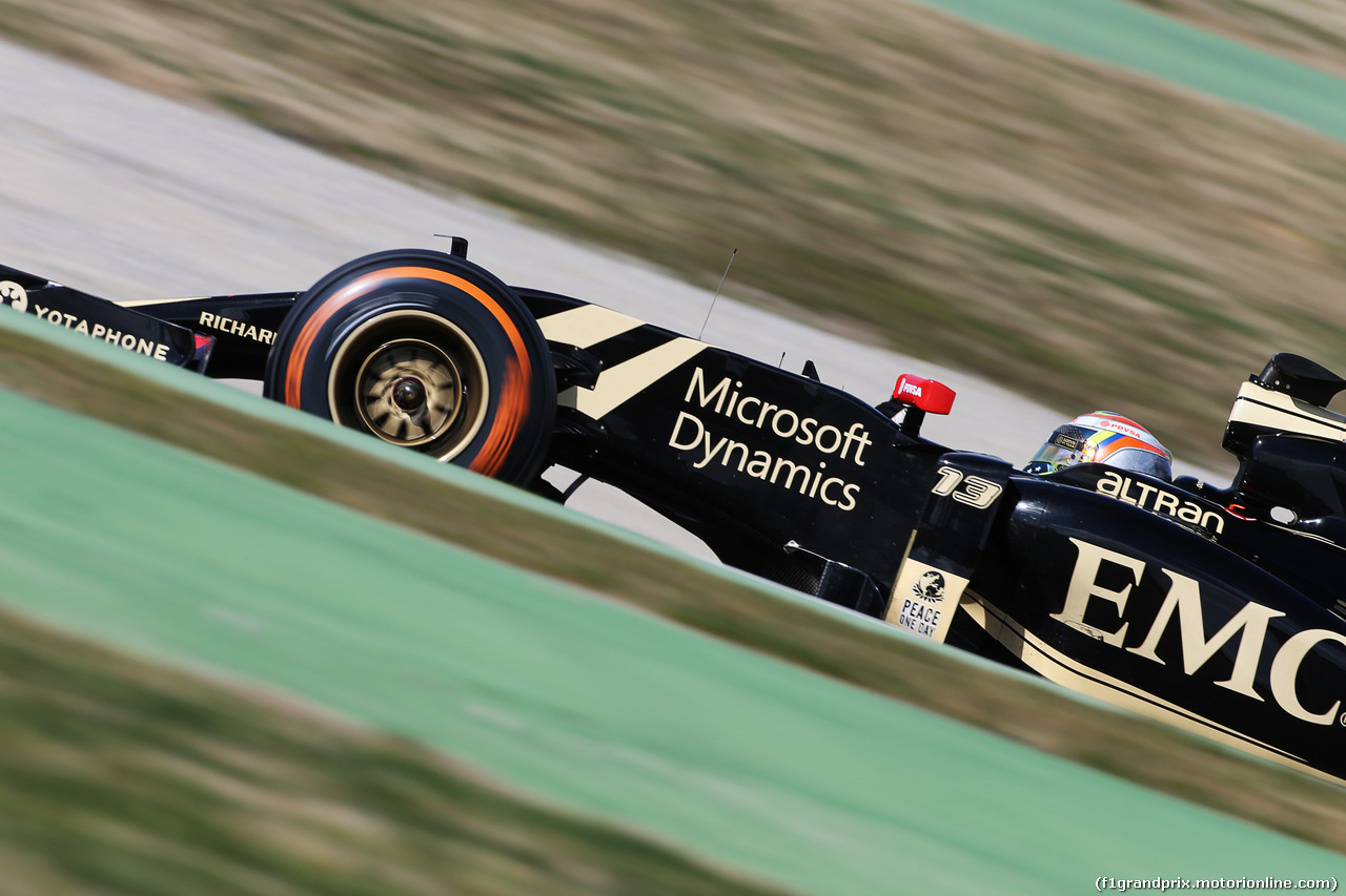 TEST F1 BARCELLONA 27 FEBBRAIO, Pastor Maldonado (VEN) Lotus F1 E23.
27.02.2015.