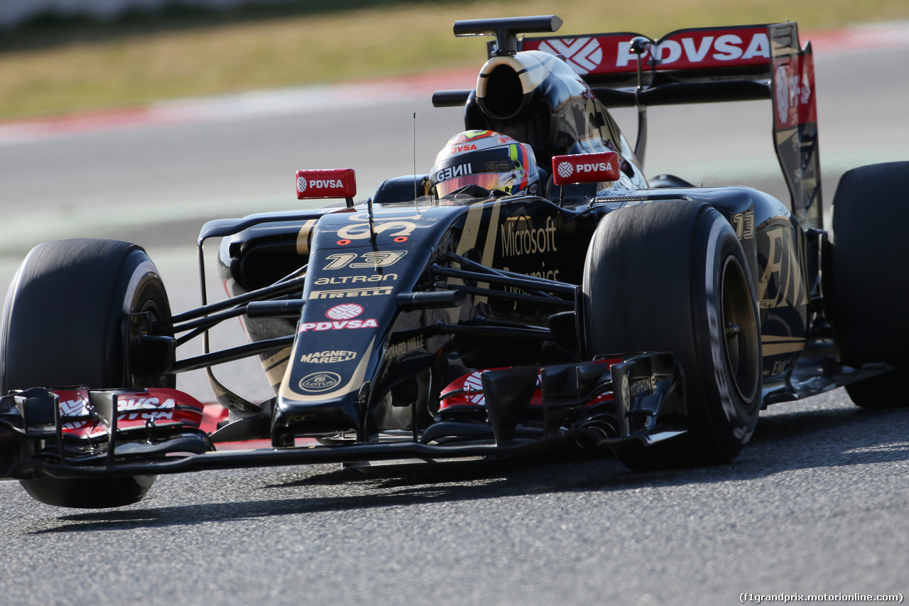 TEST F1 BARCELLONA 27 FEBBRAIO, Pastor Maldonado (VEN) Lotus F1 E23.
27.02.2015.