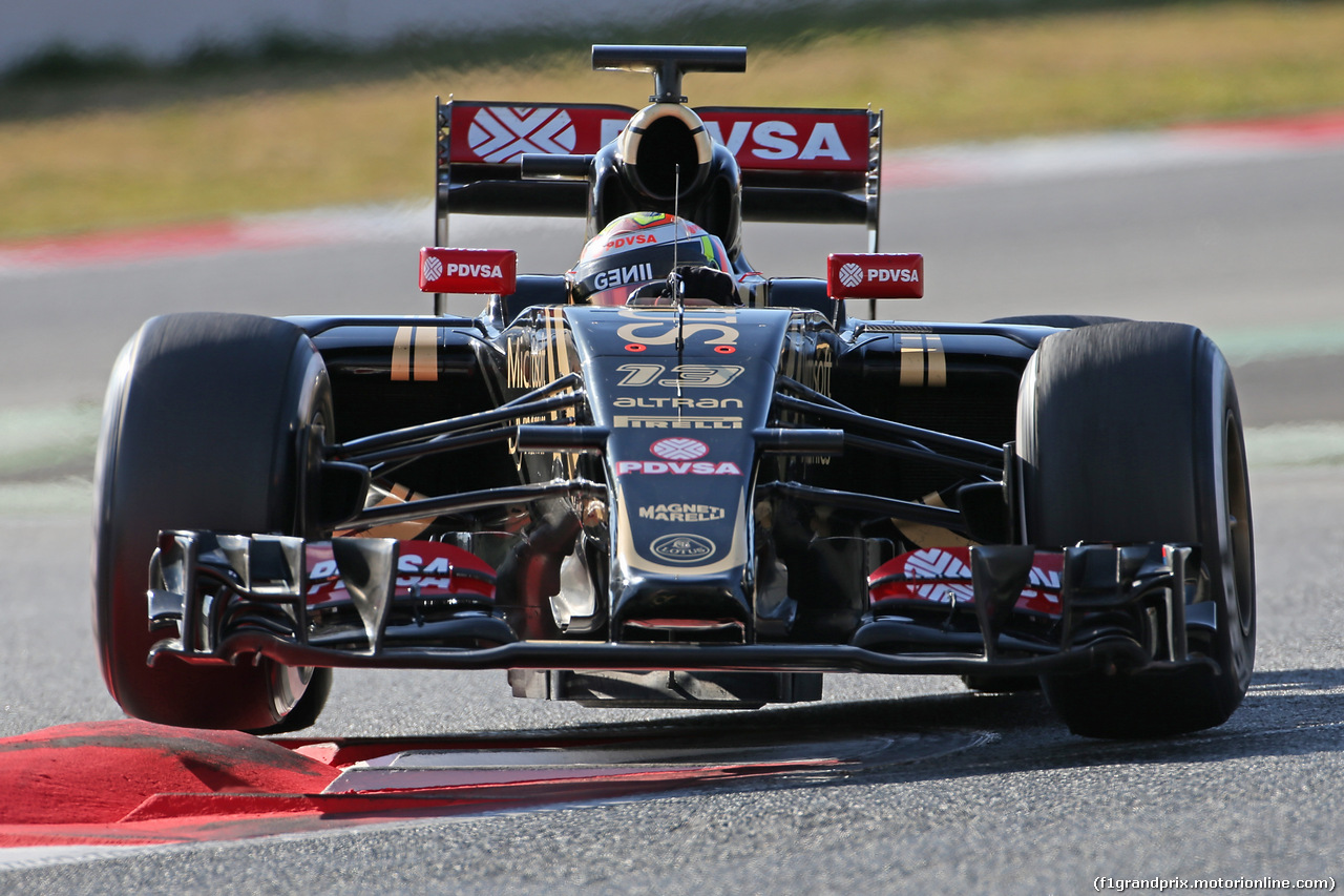 TEST F1 BARCELLONA 27 FEBBRAIO, Pastor Maldonado (VEN) Lotus F1 E23.
27.02.2015.