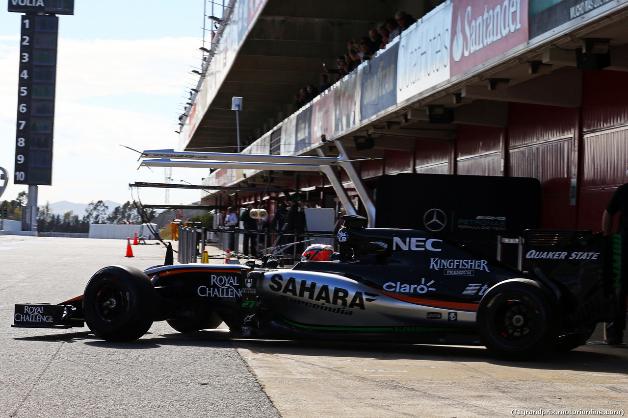 TEST F1 BARCELLONA 27 FEBBRAIO, Nico Hulkenberg (GER) Sahara Force India F1 VJM08.
27.02.2015.