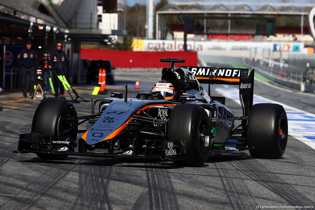 TEST F1 BARCELLONA 27 FEBBRAIO, Nico Hulkenberg (GER) Sahara Force India F1 VJM08.
27.02.2015.