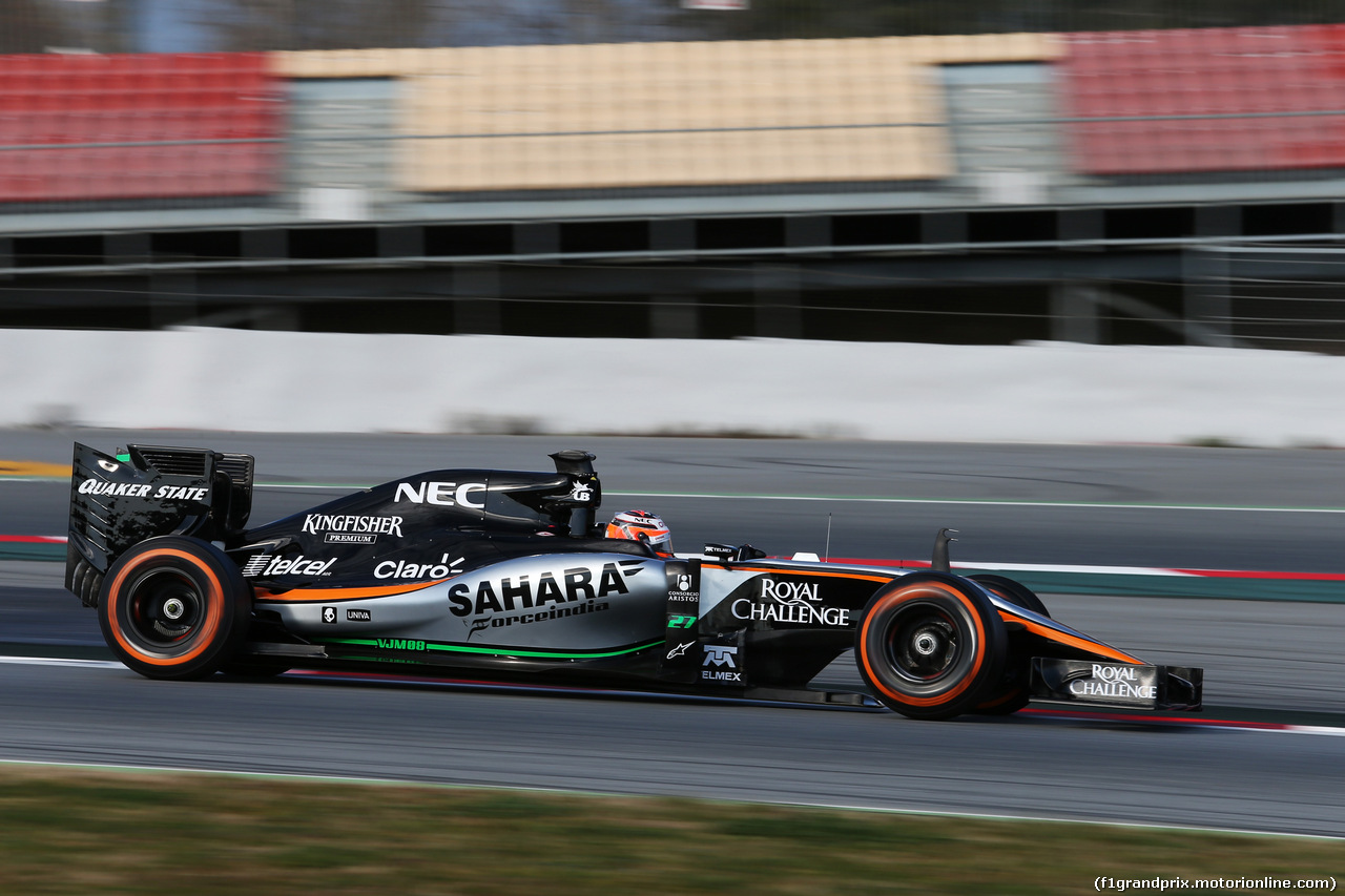 TEST F1 BARCELLONA 27 FEBBRAIO, Nico Hulkenberg (GER) Sahara Force India F1 VJM08.
27.02.2015.