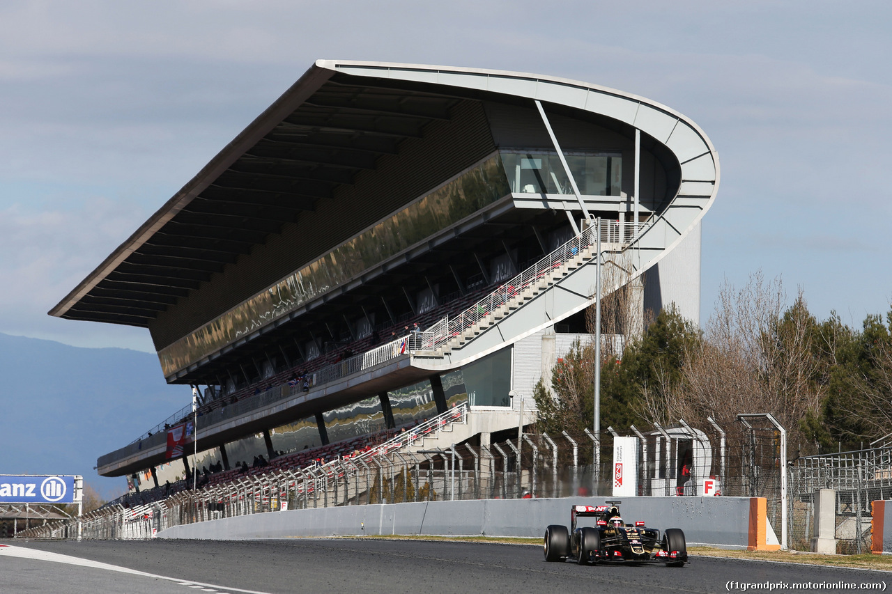 TEST F1 BARCELLONA 27 FEBBRAIO, Pastor Maldonado (VEN) Lotus F1 E23.
27.02.2015.