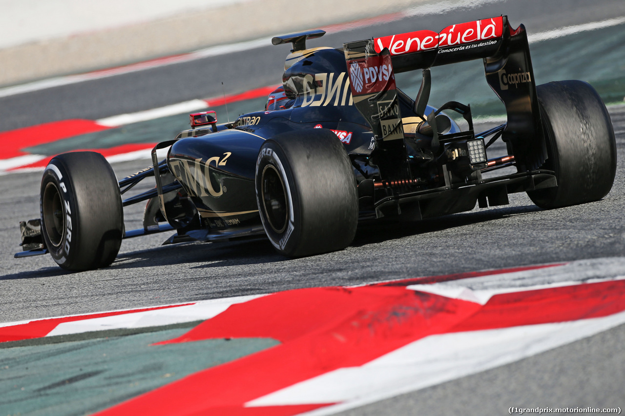 TEST F1 BARCELLONA 27 FEBBRAIO, Pastor Maldonado (VEN) Lotus F1 E23.
27.02.2015.