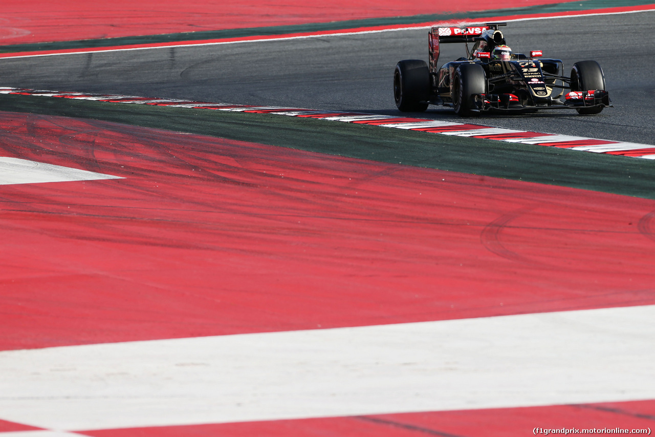 TEST F1 BARCELLONA 27 FEBBRAIO, Pastor Maldonado (VEN) Lotus F1 E23.
27.02.2015.