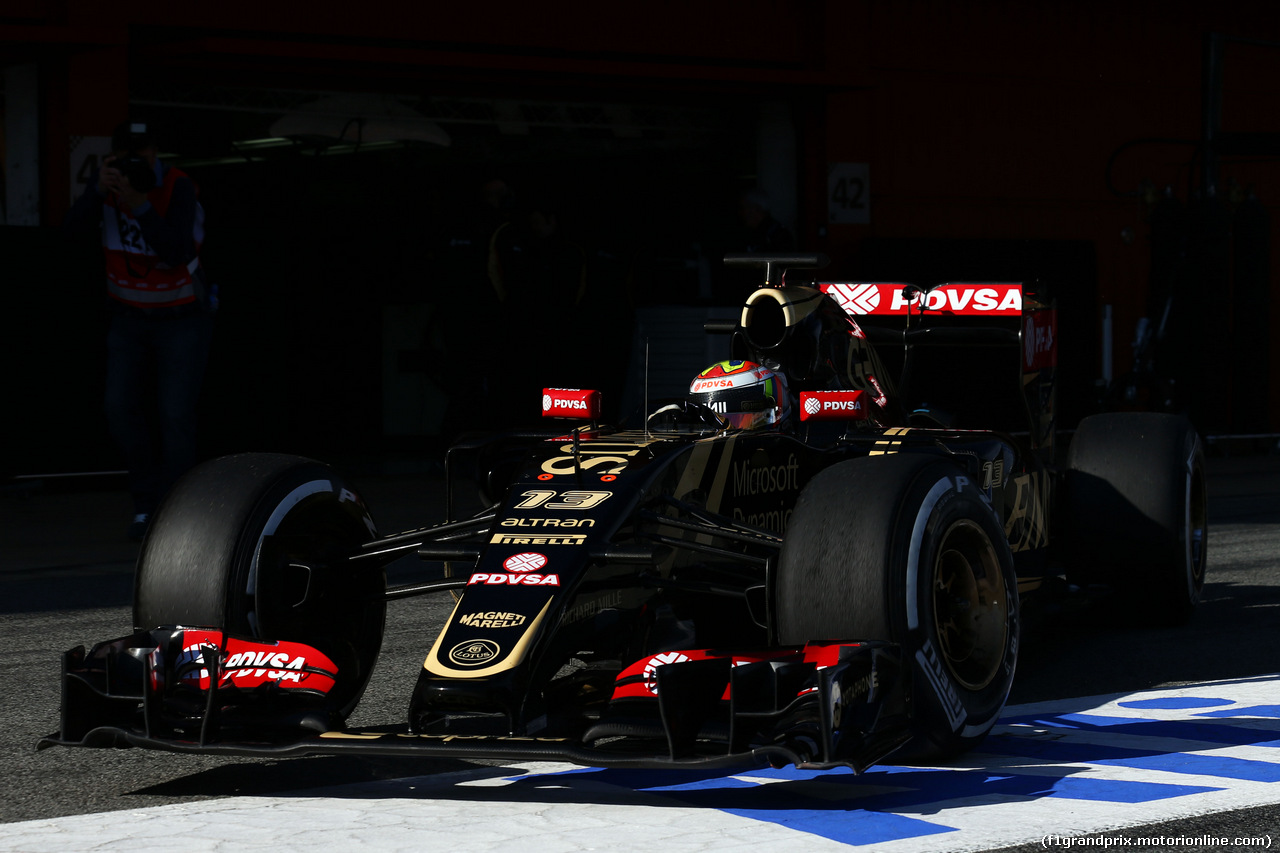 TEST F1 BARCELLONA 27 FEBBRAIO, Pastor Maldonado (VEN) Lotus F1 E23.
27.02.2015.