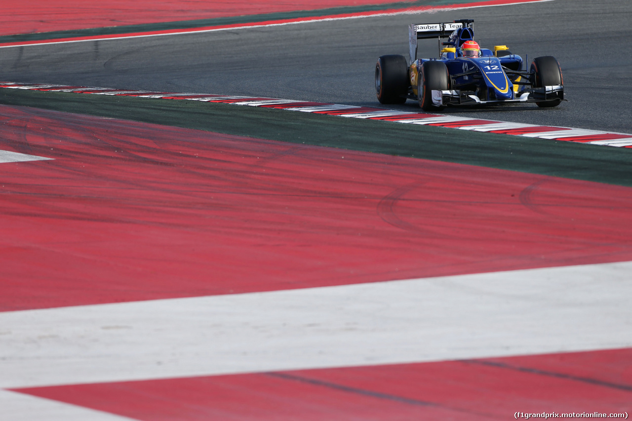 TEST F1 BARCELLONA 27 FEBBRAIO, Felipe Nasr (BRA) Sauber C34.
27.02.2015.