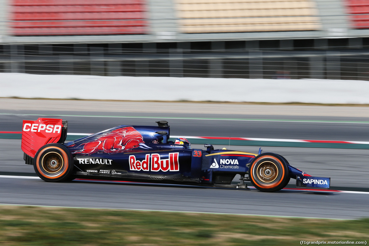 TEST F1 BARCELLONA 27 FEBBRAIO, Max Verstappen (NLD) Scuderia Toro Rosso STR10.
27.02.2015.