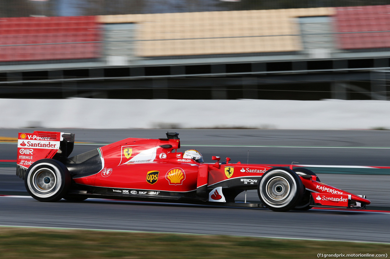 TEST F1 BARCELLONA 27 FEBBRAIO, Sebastian Vettel (GER) Ferrari SF15-T.
27.02.2015.