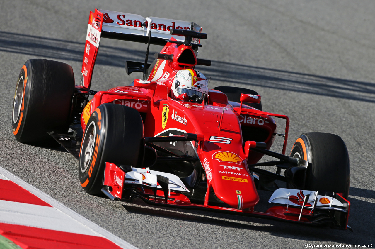 TEST F1 BARCELLONA 27 FEBBRAIO, Sebastian Vettel (GER) Ferrari SF15-T.
27.02.2015.