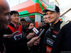 TEST F1 BARCELLONA 27 FEBBRAIO, Nico Hulkenberg (GER) Sahara Force India F1 with the media.
27.02.2015.