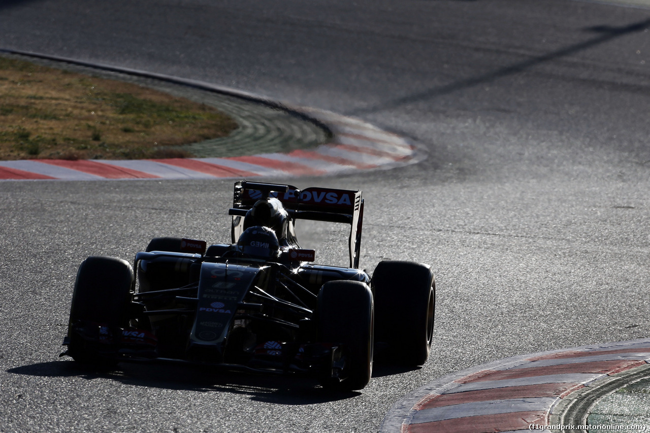 TEST F1 BARCELLONA 28 FEBBRAIO, Romain Grosjean (FRA) Lotus F1 E23.
28.02.2015.