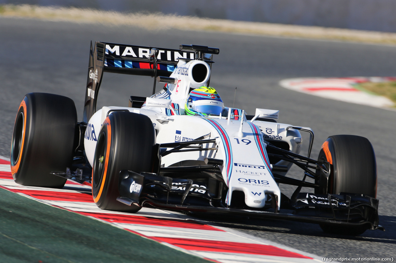 TEST F1 BARCELLONA 28 FEBBRAIO, Felipe Massa (BRA) Williams FW37.
28.02.2015.