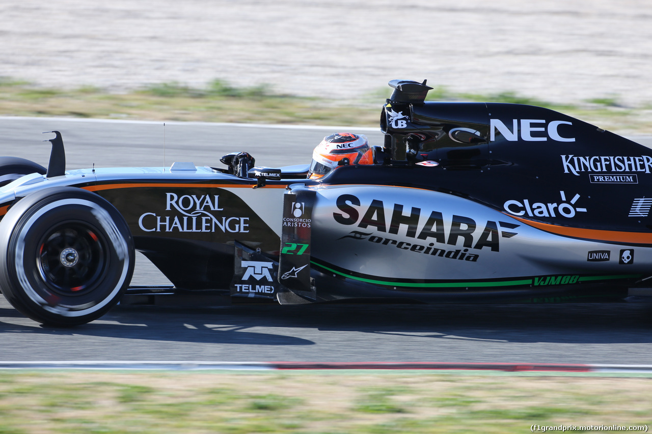 TEST F1 BARCELLONA 28 FEBBRAIO, Nico Hulkenberg (GER) Sahara Force India F1 VJM08.
28.02.2015.