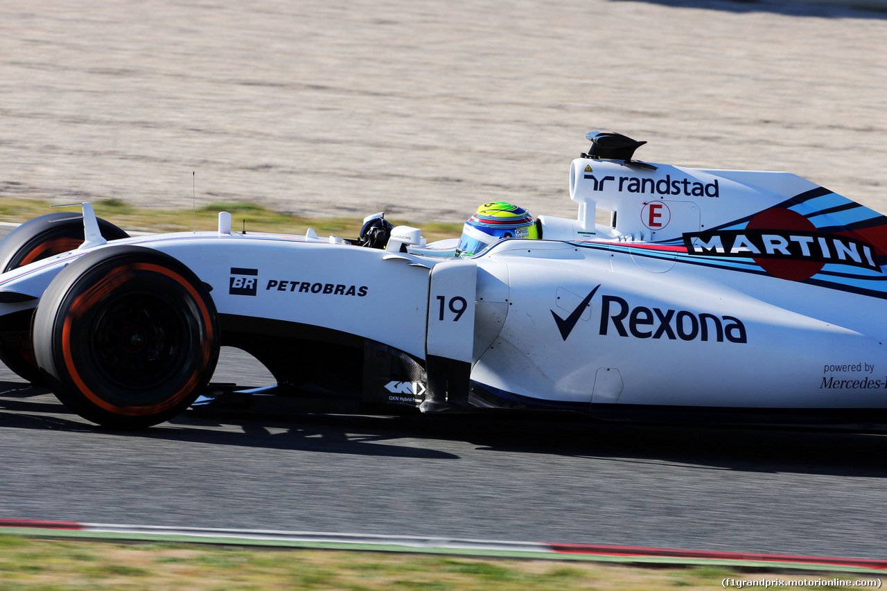 TEST F1 BARCELLONA 28 FEBBRAIO, Felipe Massa (BRA) Williams FW37.
28.02.2015.