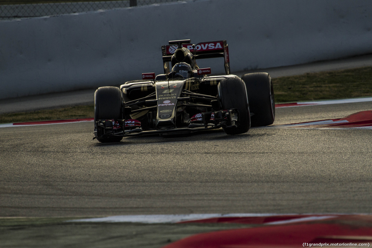 TEST F1 BARCELLONA 28 FEBBRAIO, Romain Grosjean (FRA) Lotus F1 Team E23