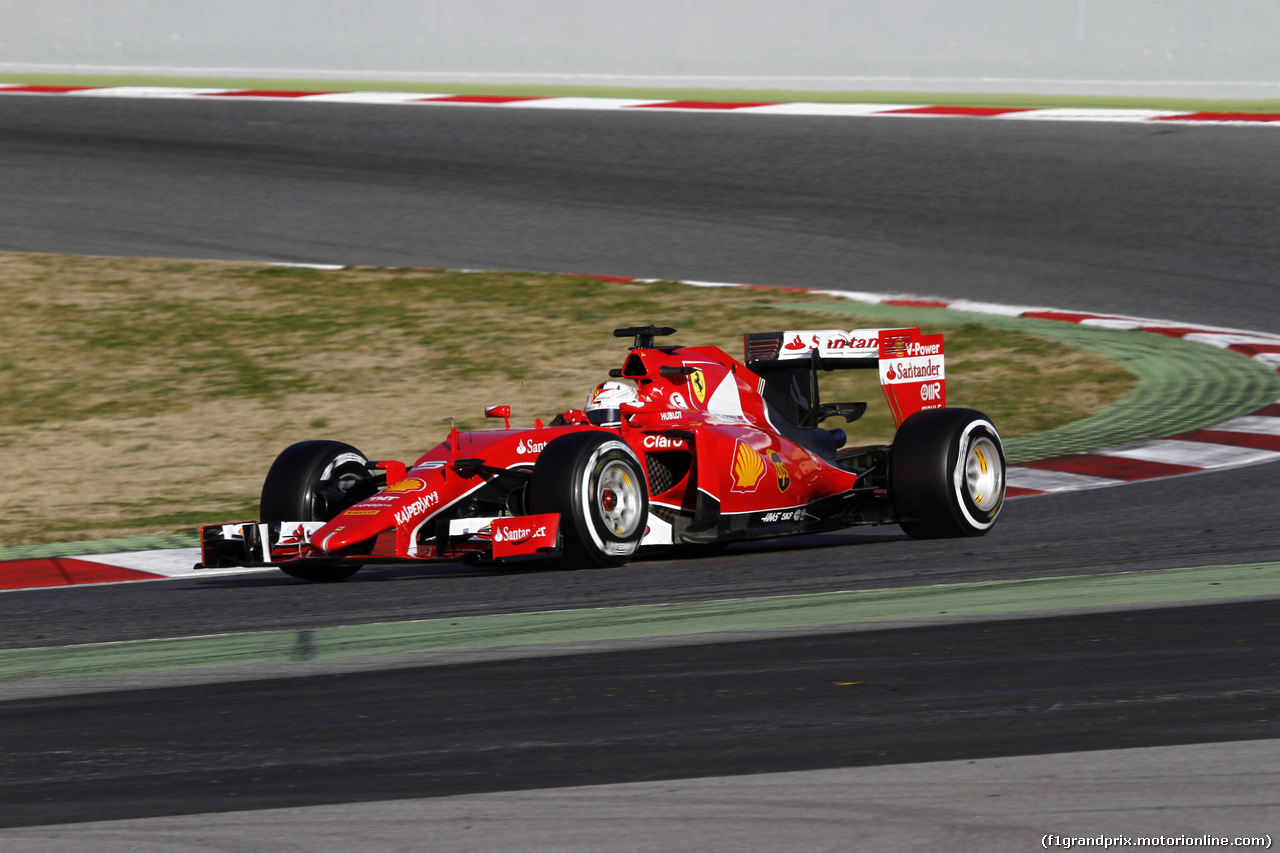 TEST F1 BARCELLONA 28 FEBBRAIO, Sebastian Vettel (GER) Ferrari SF15-T