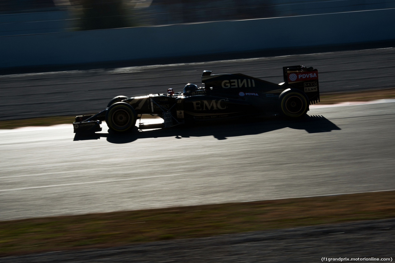 TEST F1 BARCELLONA 28 FEBBRAIO, Romain Grosjean (FRA) Lotus F1 E23.
28.02.2015.
