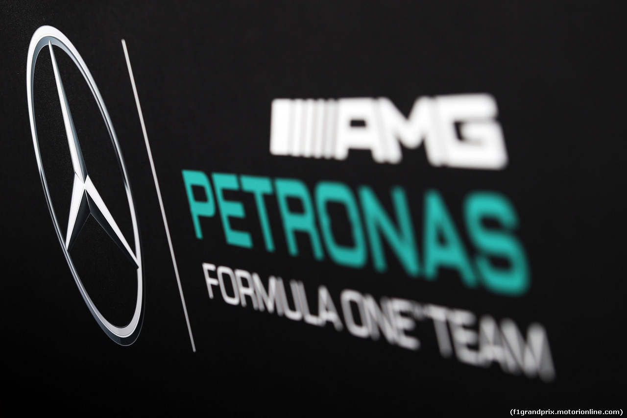 TEST F1 BARCELLONA 28 FEBBRAIO, Mercedes AMG F1 logo.
28.02.2015.