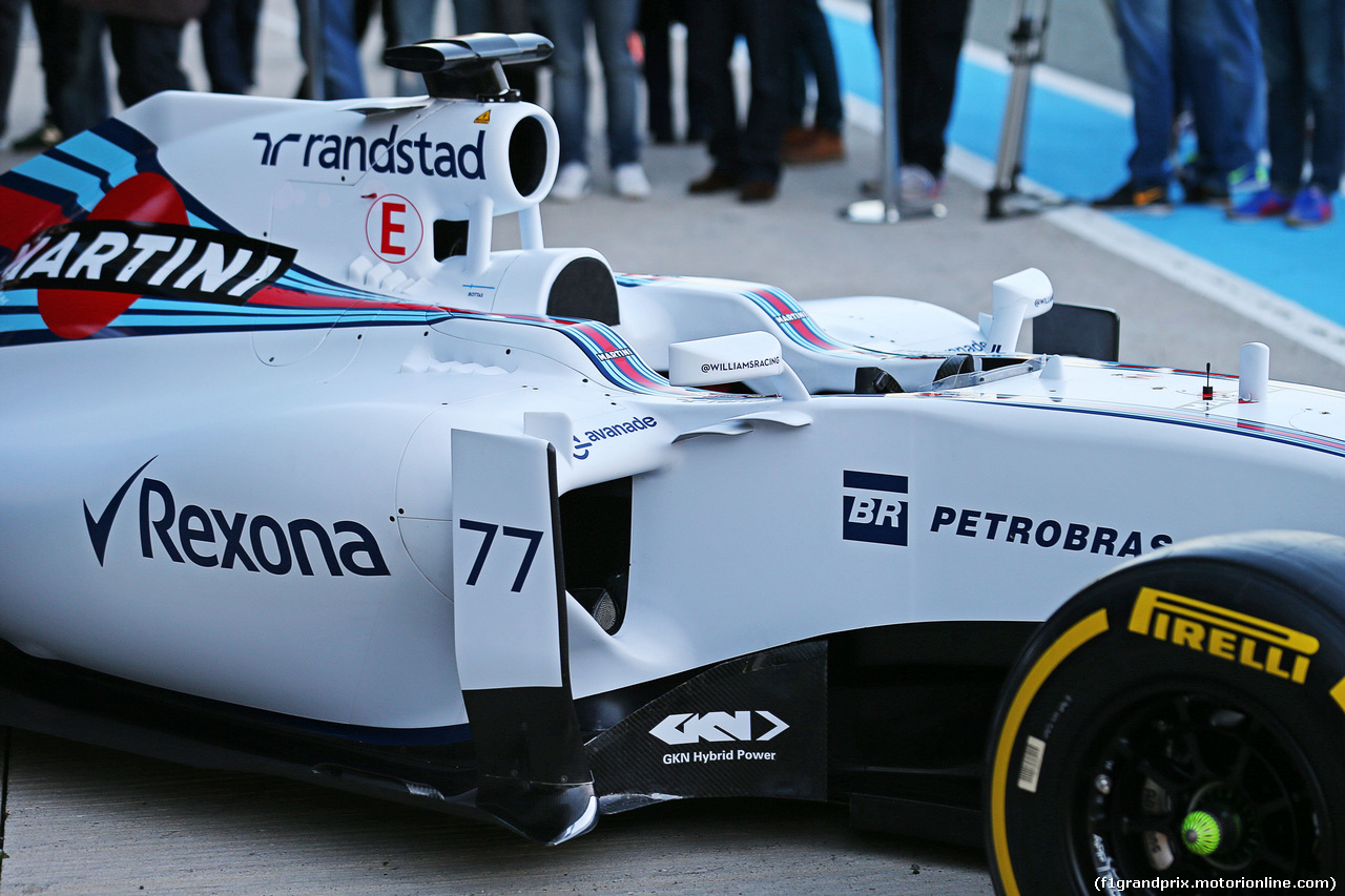 TEST F1 JEREZ 1 FEBBRAIO, Williams FW37 sidepod detail.
01.02.2015.