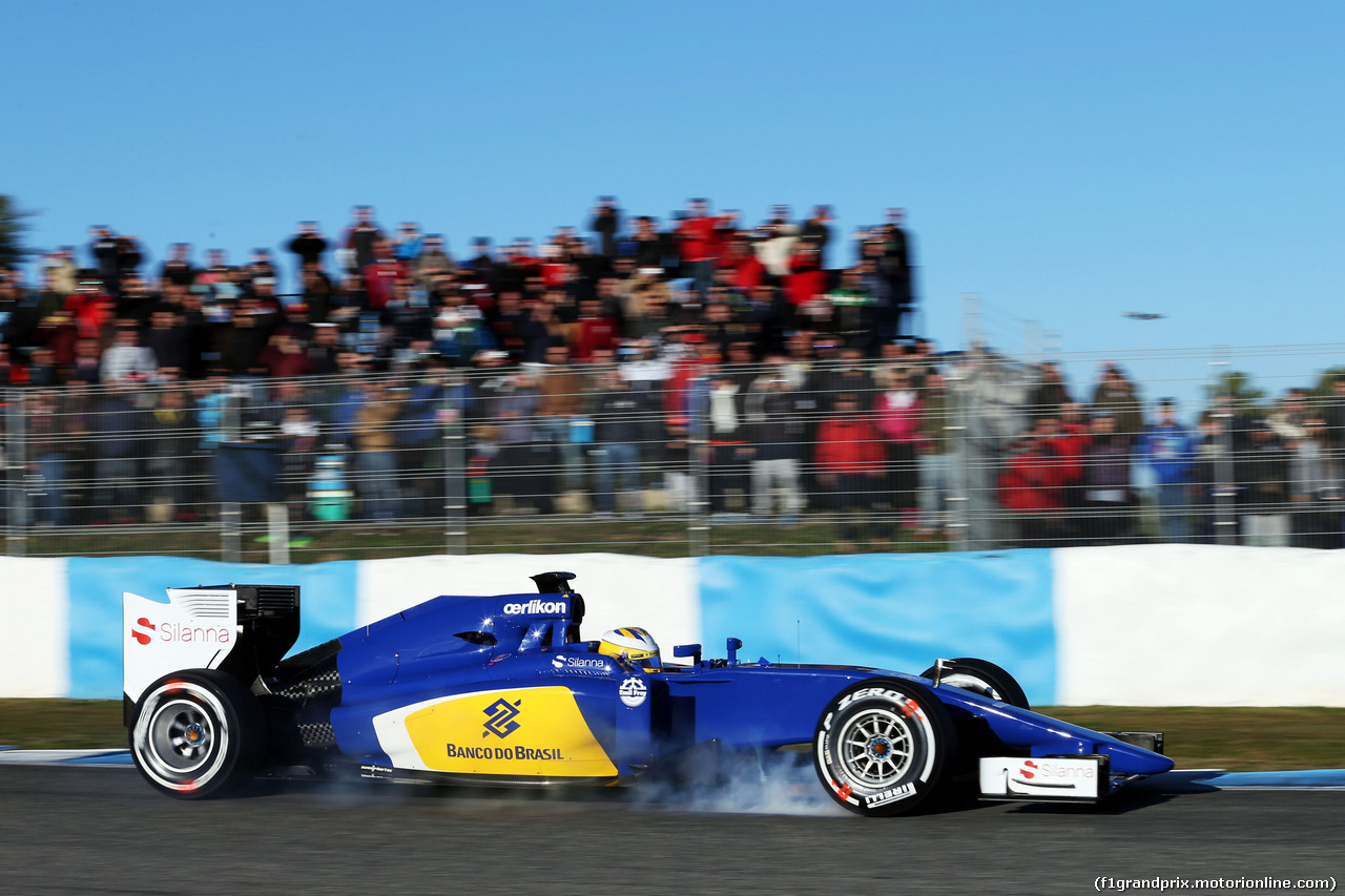 TEST F1 JEREZ 1 FEBBRAIO, Marcus Ericsson (SWE) Sauber C34 locks up under braking.
01.02.2015.