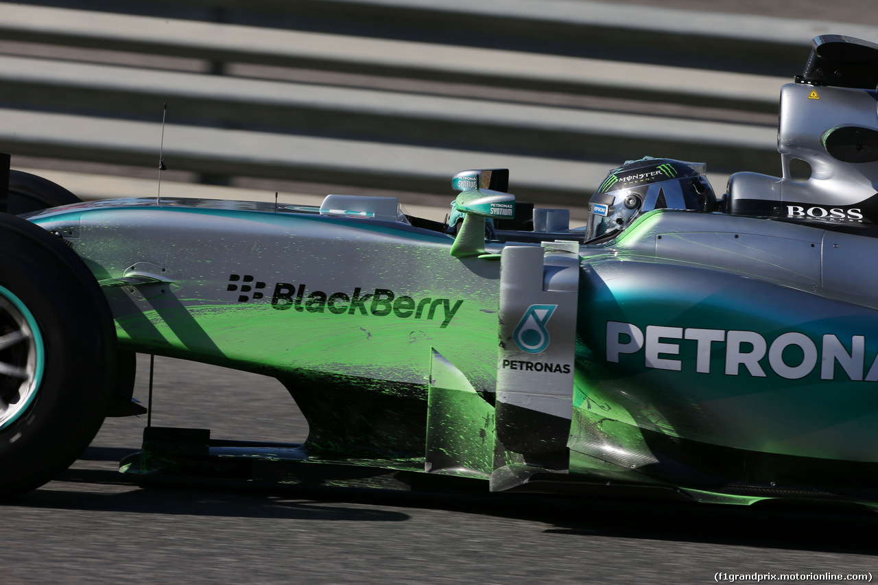 TEST F1 JEREZ 1 FEBBRAIO, Nico Rosberg (GER) Mercedes AMG F1 W06 running flow-vis paint.
01.02.2015.